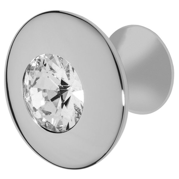 Wisdom Stone Felicia Cabinet Knob, 1-1/4 in dia., Polished Chrome with Clear Crystals 4210CH-C
